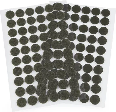 Produktbild von 60 Klettpunkte 15mm Klettband-Punkte Klebepunkte Klettverschluss selbstklebend