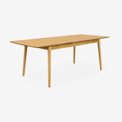 Produktbild von sweeek - Ausziehbarer rechteckiger Esstisch für 6 bis 8 Personen, 160-210cm - Natur