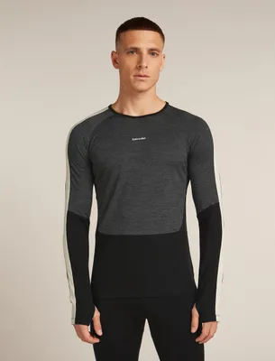 Produktbild von ICEBREAKER Men Merino 200 Oasis+ LS Crewe BLACK/JET HTHR/UNDYED/CB BLACK/JET HTHR/UNDYED/CB S