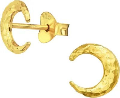 Produktbild von Ohrstecker Mond gold: Ohrringe Silber 925