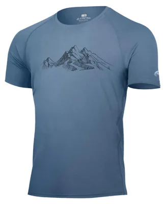 Image de T-shirt à manches courtes en Laine pour hommes, de la marque HILL, avec motif imprimé