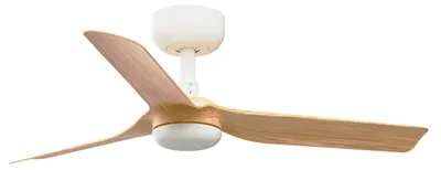 Image de Ventilateur de plafond à moteur DC avec télécommande Mini Punt 90 cm Blanc / Érable