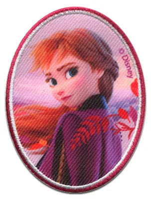 Produktbild von Disney © Frozen 2 Die Eiskönigin 2 Anna Oval  - Aufnäher, Bügelbild, Aufbügler, Applikationen, Patches, Flicken, Größe: 5,2 x 7,2 cm