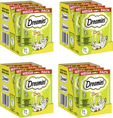 Produktbild von DREAMIES™ Katzenleckerlies mit Thunfisch, außen kross, innen cremig, 16 x 180g