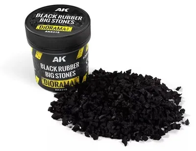 Produktbild von AK Interactive AK8315 - Diorama Series: Black Rubber Big Stones (100ml) - Neu