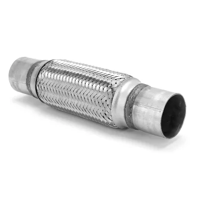 Image de 2.25x12in tissé réparation d'échappement tuyau flexible soufflet flex joint 57mm en acier inoxydable pour la voiture