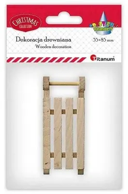 Produktbild von Holzschlitten 35 x 85 mm, Höhe 20 mm – Titanum