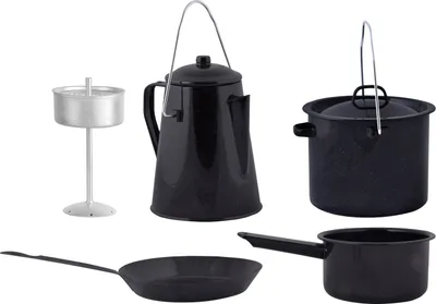 Produktbild von Esschert Design 4-dielna súprava na varenie vonku čierna FF215