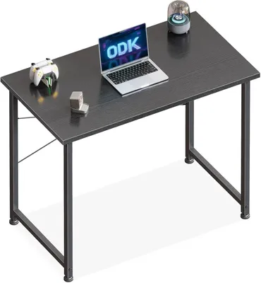 Obrázok produktu pre Počítačový stôl 80x40 cm, čierna, nastaviteľné nohy, pre malé priestory