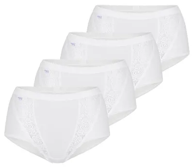 Produktbild von Sloggi Damen Unterhose Chic Maxi , 4-Pack, 38, Weiß