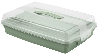 Obrázek produktu pro CURVER | Krabice na dorty – zelená – 45 x 30 x 11 cm – z plastu – přepravní krabice na dorty