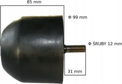 Immagine prodotto di Paraurti Gomma M12 Bullone Molla Rimorchio