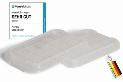 Produktbild von Novaliv 2x Ersatzdeckel für Novaliv 2 Liter mit Clipverschluss 19x14 cm Transparent
