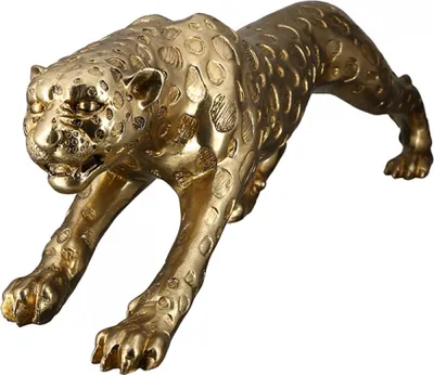 Produktbild von Casablanca Gepard Poly goldfarben Antikfinish H: 20 cm B: 80 cm 89239