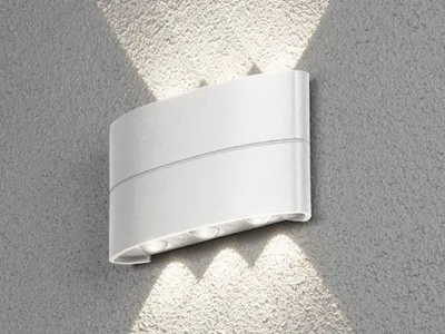 Produktbild von Konstsmide Chieri LED Wandleuchte 2x3 weiss, 3000K, 400lm, 6x1,2W, 240V, Aluminium/Acrylglas, 7853-250