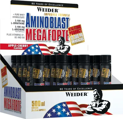 Produktbild von Weider Amino Blast Mega Forte 20x25 ml Ampullen Apfel-Kirsche