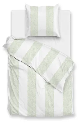 Produktbild von Zohome Satinado Bettbezug - 135x200 cm + 1 Kissenbezug 80/80 cm – Baumwoll-Satin – Hochwertige Bettwäsche mit motiv – Weich - Atmungsaktiv und Hautfreundlich – inkl. 80x80 cm Kissenbezug – Grün