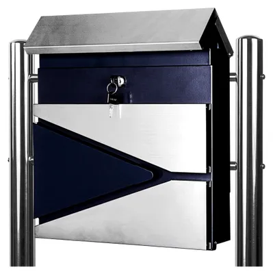 Produktbild von Standbriefkasten mit Zeitungsfach und Pulverbeschichtung, verschiedene Designs