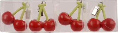 Produktbild von Tischdeckenbeschwerer Kirsche Polyresin 6x5x3 cm rot 4-teilig
