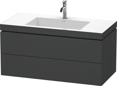Produktbild von Waschtischunterbau L-CUBE m WT Vero Air 500x1000x480mm o HL we hgl ohne Hahnloch weiß hochglanz
