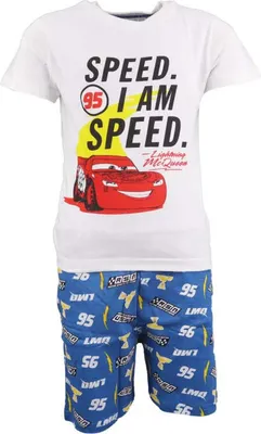 Produktbild von Disney Cars Lightning McQueen Kinder Pyjama Schlafanzug – Blau / 104
