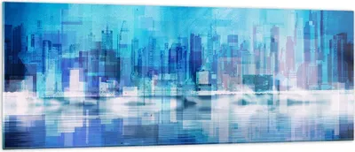 Produktbild von Bilder auf glas - Stadt Aussicht Wasser - 140x50cm - Glasbilder - Wandbilder - Kunstdruck - zum Aufhängen bereit - Wanddekoration aus Glas - Glas Bilder - Wandbild auf Glas - GAB140x50-3488
