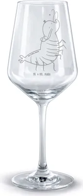 Produktbild von Mr. & Mrs. Panda Weinglas Garnele Franzose - Transparent - Geschenk, Rotweinglas mit Gravur, Krabbe, glas für rotwein, Meer, graviert, Kelch, Französisch, graviertes
