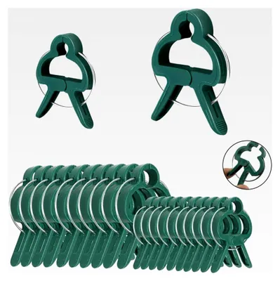 Produktbild von Pflanzenclips für Tomaten, Blumen und Gurken - Rankhilfe für Kletterpflanzen (10 große + 10 kleine)