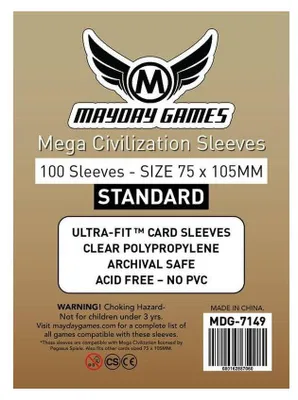 Imagen del producto de Mayday Games: 100 Bustine Standard (75 x 105 mm) – Fundas protectoras – Mayday Games