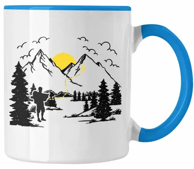 Produktbild von Geocaching Tasse Geschenk GPS-Schnitzeljag Geschenkidee Pfadfinder Geburtstag Geocacher (Blau)