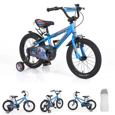 Produktbild von Byox Kinderfahrrad 16" Monster blau, Stützräder, Reflektoren, einstellbar