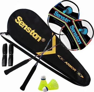 Produktbild von Leichtes Carbon-Badmintonset für Training und Sport