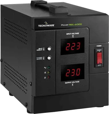 Zdjęcie produktu dla Stabilizator napięcia TECNOWARE 2000VA, jednofazowy, 2 gniazda Schuko