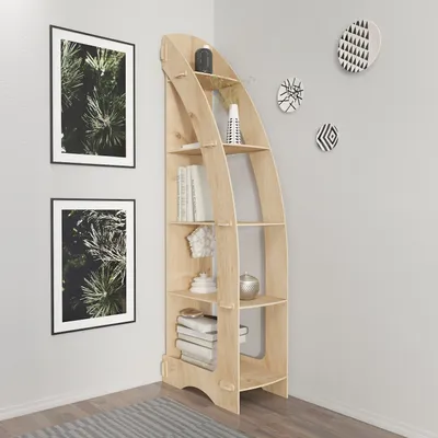 Produktbild von Skye Decor, Hochwertiges Bücherregal, Eiche, 58 x 180 x 31,6 cm | 100% melaminbeschichtete Spanplatte, Stärke: 8 mm | Modernes Design für stilvolle Wohn- und Arbeitsräume.