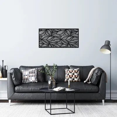Immagine prodotto di Wallity, Decorativo- TNL1966, Nero, Altre decorazioni per la casa, 100 x 48 cm, 100% metallo (Spessore: 1
