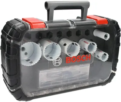 Obrázek produktu pro GARES Sada vykružovacích otvorových pil na dřevo a kov pro Bosch Progressor 22-64 mm 9 dílů | Profesionální Dílenské Vybavení Nářadí Příslušenství Náhradní Díly Premium