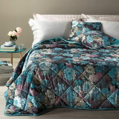 Bettdecke für Doppelbett, rosa-blau, 100% Polyester, 3 kg