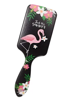 Produktbild von Schwarze Haarbürste - Flamingo
