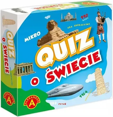 Zdjęcie produktu dla Kieszonkowa gra edukacyjna Quiz o Świecie dla dzieci i dorosłych