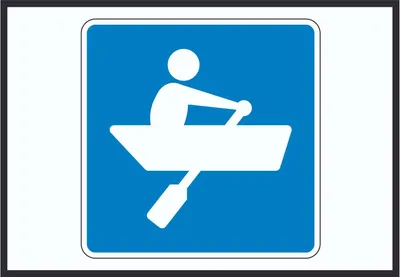 Produktbild von Ruderboote erlaubt Symbol A6 (105x148mm)