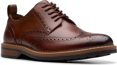 Zdjęcie produktu dla Clarks ALDWIN LIMIT Buty męskie – eleganckie półbuty – sznurowane buty w kolorze brązowym