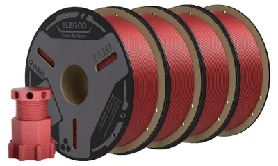 Obrázok produktu pre 3D tlačový filament, zosilnený uhlíkovými vláknami, vysoká pevnosť, 4 kg, červený