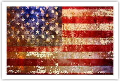 Produktbild von Poster - Poster ohne Rahmen - Amerika Flagge national patriotisch - 91,5x61 cm - Wand Bild - Wanddeko - Wandbilder - Kunstposter - Wandposter - Bilder - Kunstdruck - Wandbild - P2XAA91x61-3084