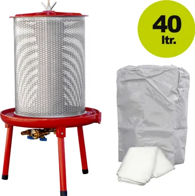Produktbild von Wasserdruck Hydropresse Saftpresse Obstpresse 40L + GRATIS Deutsches PRESSTUCH