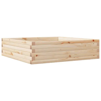 Imagen del producto de vidaXL Maceta para plantas, 90x90x23 cm, madera maciza de pino
