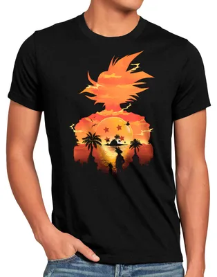 Produktbild von style3 Saiyajin Sunset Herren T-Shirt super dragon saiyan z gt