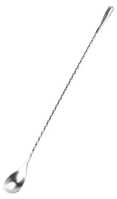 Cocktail-Mixlöffel aus Edelstahl, 31 cm, gedrehter Griff