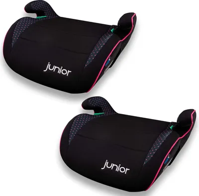Produktbild von 2x Kindersitzerhöhung Max i-SIZE Norm ECE R129, 125 bis 150 cm Körpergröße, Sitzerhöhung pink/schwarz von PETEX