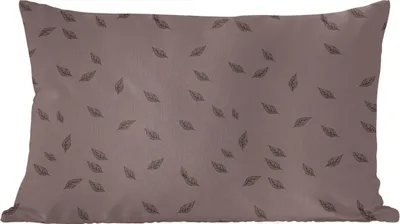 Produktbild von MuchoWow® Zierkissen Sofakissen Wohnzimmer Dekokissen 50x30 cm Muster - Grau - Schwarz - Blätter - Wohnzimmerdekoration - Polster mit Photo