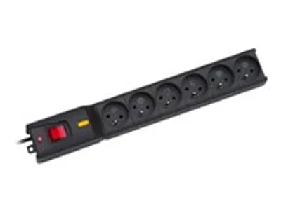 Produktbild von Lestar lx 610 g-a, zabezpieczenie przepięciowe, 1,5 m, czarny 6 gniazd 230 V